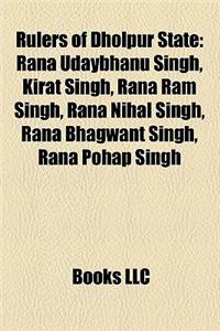 Rulers of Dholpur State