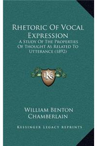 Rhetoric of Vocal Expression