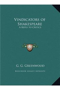Vindicators of Shakespeare