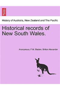 Historical records of New South Wales.