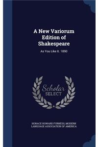 A New Variorum Edition of Shakespeare