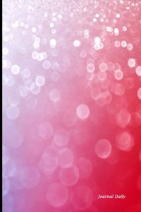 Journal Daily: Red White and Blue Raindrops, Lined Blank Journal Book, 6 X 9, 200 Pages