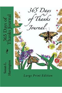 365 Days of Thanks Journal LP: Large Print Edition