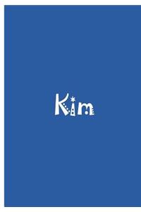 Kim - Blue Personalized Journal / Notebook / Blank Lined Pages / Soft Matte