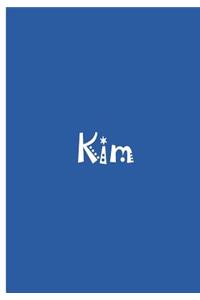 Kim - Blue Personalized Journal / Notebook / Blank Lined Pages / Soft Matte