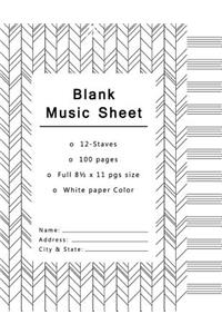 Blank Music Sheet