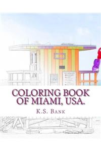 Coloring Book of Miami, USA.