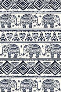 Blue Indian Ornamental Elephant Design Journal