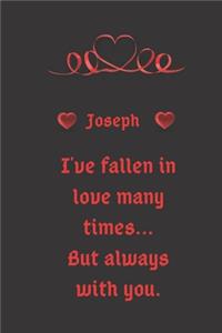 I love you Joseph notebook/journal valentine gift