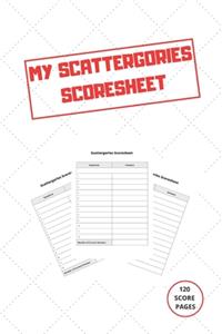 MY Scattergories Score sheet
