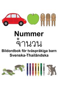 Svenska-Thailändska Nummer/จำนวน Bildordbok för tvåspråkiga barn