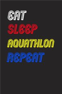 Eat Sleep aquathlon Repeat Notebook Fan Sport Gift