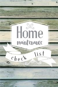 Home Maintenance Checklist