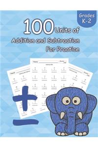 100 Units of Addition and Subtraction For Practice