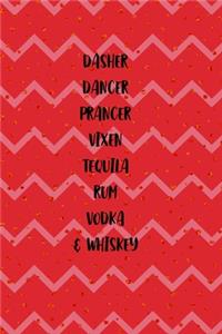 Dasher Dancer Prancer Vixen Tequila Rum Vodka & Whiskey