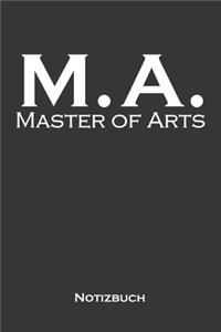 Master of Arts Notizbuch
