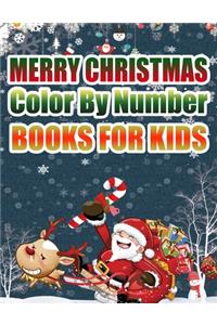 Merry Christmas Color By Number Books For Kids