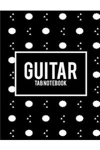 Guitar Tab Notebook: Black Design Book, 8.5