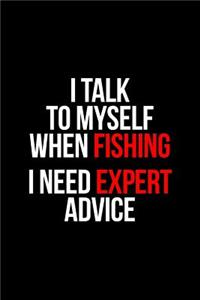 Gift Notebook for a Fisherman, Blank Ruled Journal Expert Advice When Fishing