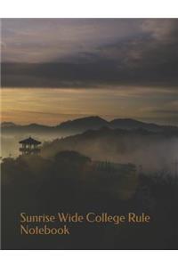 Sunrise Wide College Rule Notebook