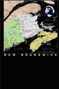 A Color Map of the Province New Brunswick in Canada Journal: Take Notes, Write Down Memories in this 150 Page Lined Journal