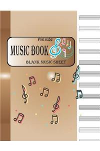 Music Book Blank Music Sheet For Kids