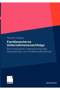 Familienexterne Unternehmensnachfolge