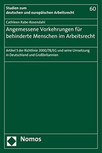 Angemessene Vorkehrungen Fur Behinderte Menschen Im Arbeitsrecht