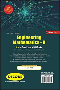Engineering Mathematics - II for SPPU 19 Course (FE - II - Common - 107008)(IN SEM)