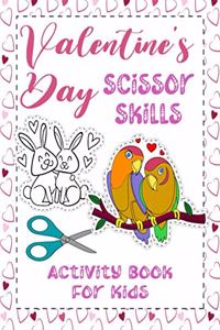 Valentine's Day Scissor Skills Activity Book For Kids