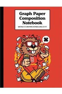 Graph Paper Composition Notebook Quad Rule 5x5 Grid Paper - 150 Sheets (Large, 8.5 x 11