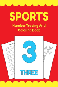 Sports Number Tracing And Coloring Book