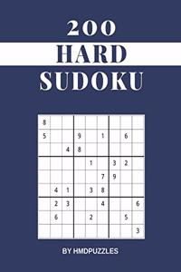 200 Hard Sudoku: Large Print (Just One Puzzle Per Page) Sudoku Puzzlebook Ideal For Kids Adults and Seniors (All Ages)