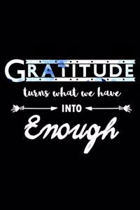 Gratitude Turns What we have into enough