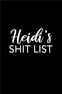 Heidi's Shit List