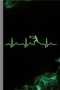 Tennis Heartbeat: Racquet Game Gift For Players And Trainers (6x9) Dot Grid Notebook To Write In