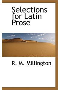 Selections for Latin Prose