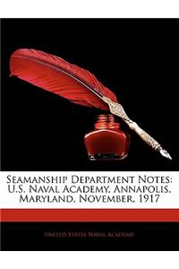 Seamanship Department Notes