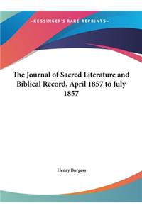 The Journal of Sacred Literature and Biblical Record, April 1857 to July 1857