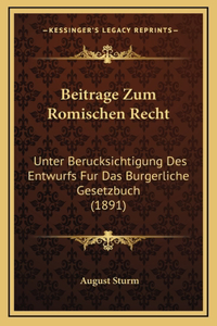 Beitrage Zum Romischen Recht