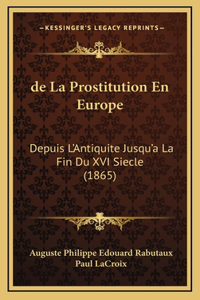 de La Prostitution En Europe