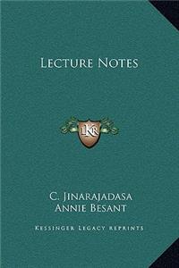 Lecture Notes