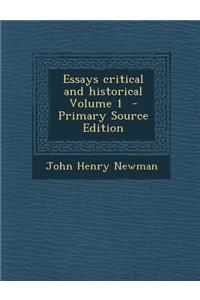 Essays Critical and Historical Volume 1