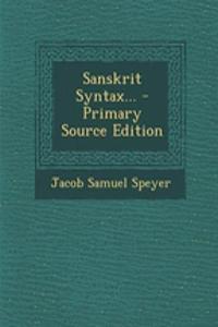 Sanskrit Syntax...