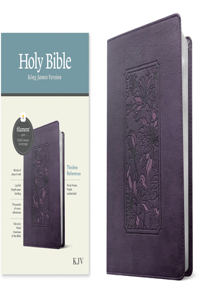 KJV Thinline Reference Bible, Filament Enabled (Leatherlike, Floral Frame Purple, Red Letter)