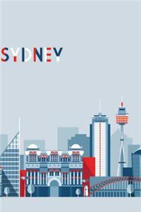 Sydney Skyline Notebook & Journal. Productivity Work Planner & Idea Notepad