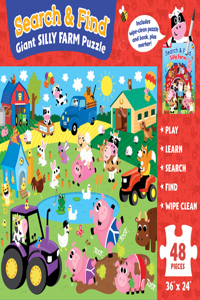 Search & Find Book and Puzzle Silly Farm