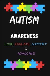 Autism Awareness Love, Educate, Support, Advocate