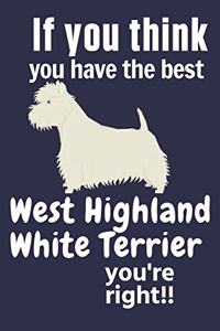 If you think you have the best West Highland White Terrier you're right!!