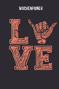 Wochenplaner Shaka Hand Liebe Mandala